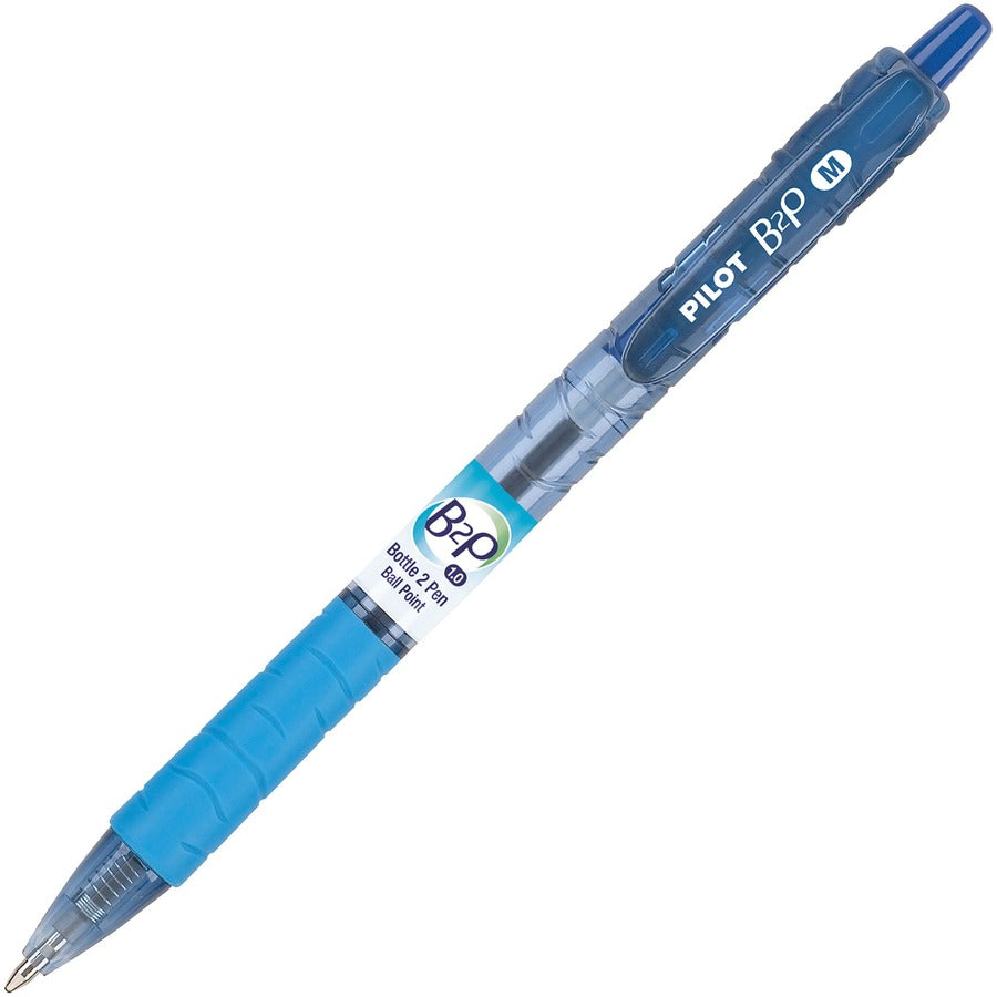 Pilot Med-Point Ballpoint Pens - Refillable - Retractable - Blue Ink - Gel-based - Plastic Barrel - 12 / Dozen