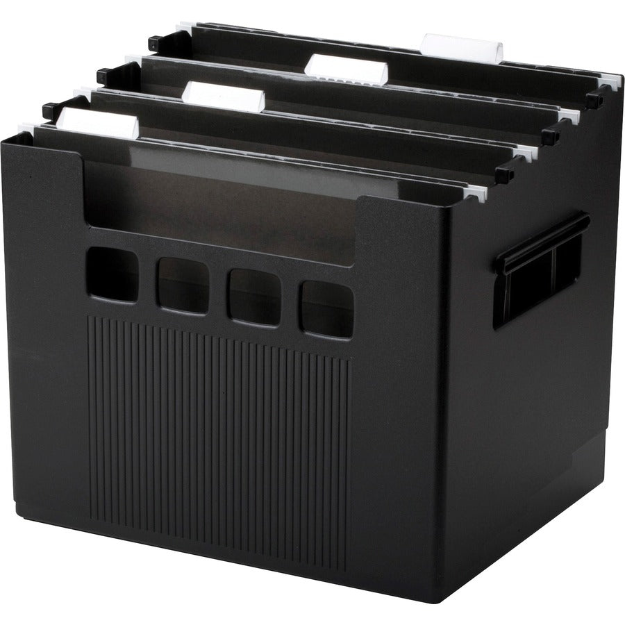Pendaflex SuperDecoFlex Desktop Files - External Dimensions: 12.8" Width x 10" Depth x 11" Height - Media Size Supported: Letter - Plastic - Black - For Hanging Folder - 1 Each