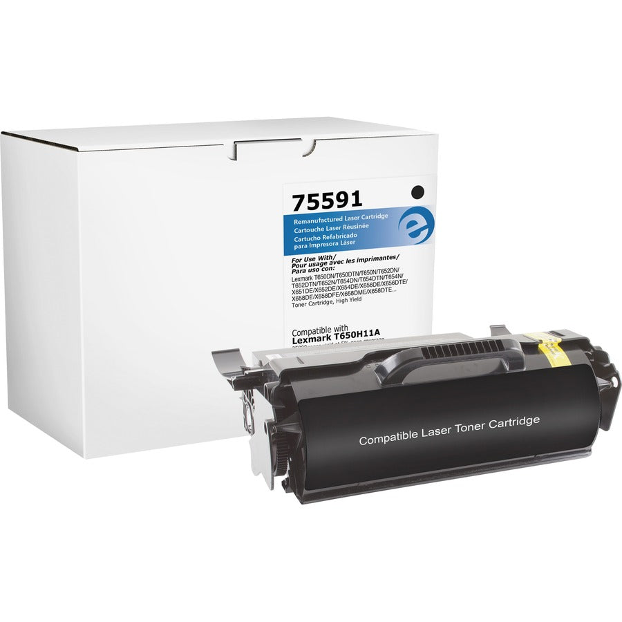 Elite Image Remanufactured Laser Toner Cartridge T650H11A - Black - 1 Each - 25000 Pages