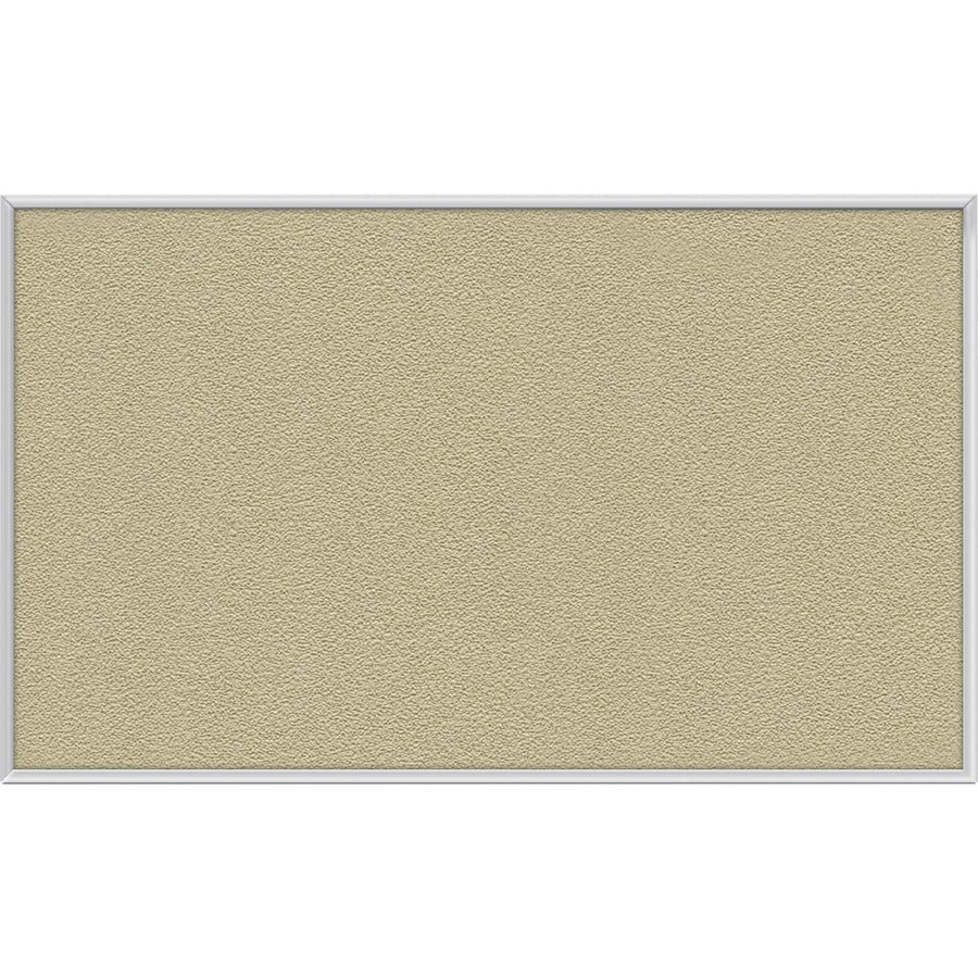 Ghent Vinyl Bulletin Board with Aluminum Frame - 48" Board Height x 96" Board Width - Caramel Vinyl, Fabric, Fiberboard Surface - Washable, Durable - Satin Aluminum Frame - 1 Each