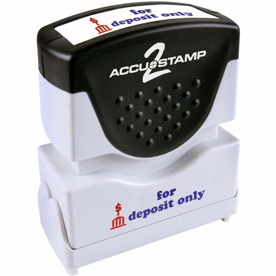 Cosco Pre-inked For Deposit Only Message Stamp - Message Stamp - FOR DEPOSIT ONLY - 50000 Impression(s) - Red, Blue - Rubber - 1 Each