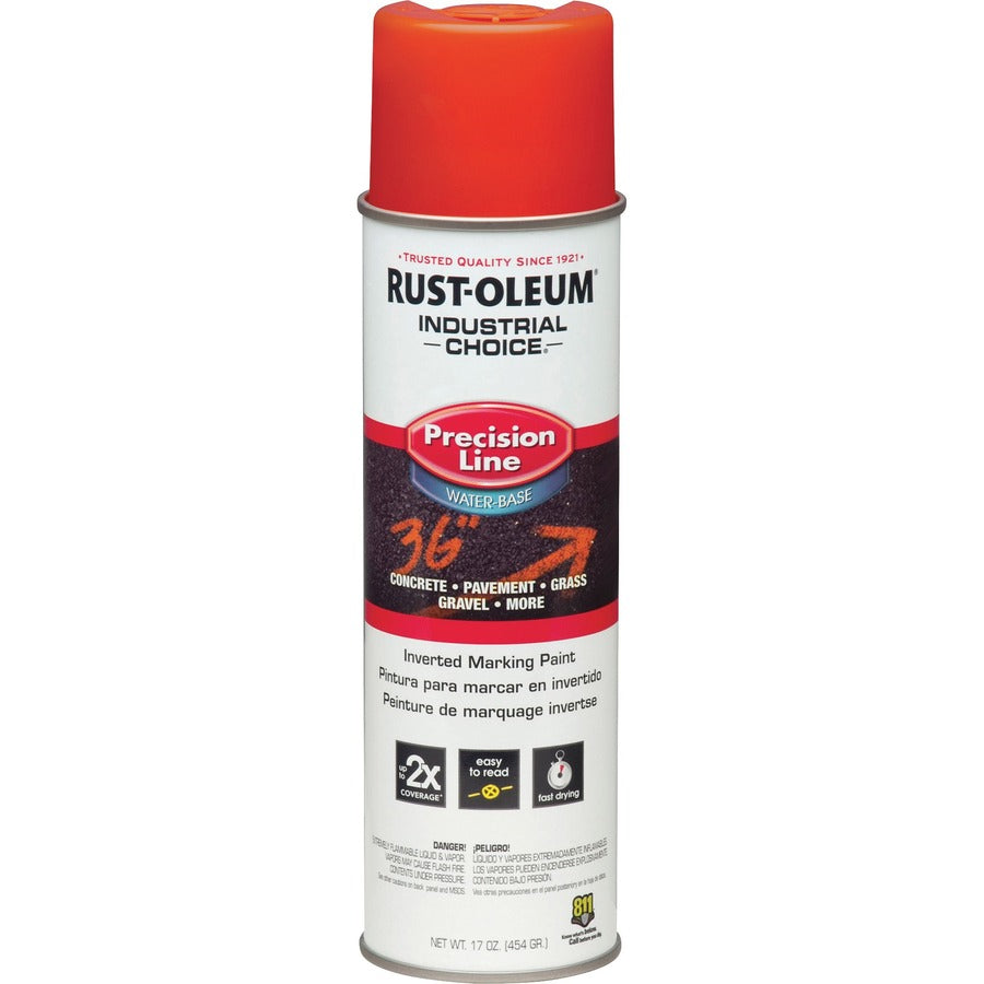 Rust-Oleum Industrial Choice Precision Line Marking Paint - 1 Color(s) - Alert Orange - 17 fl oz - 1 Each