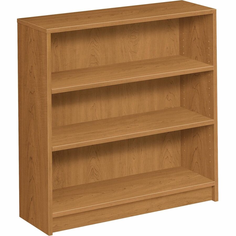 HON 1870 Series Bookcase 36"W - 3 Shelf(ves) - 36.13" Height x 36" Width x 11.50" Depth - Floor - Durable, Sturdy, Square Corner, Abrasion Resistant, Adjustable, Stain Resistant, Scratch Resistant, Spill Resistant, Leveling Glide - 38% Recycled - Lamin...
