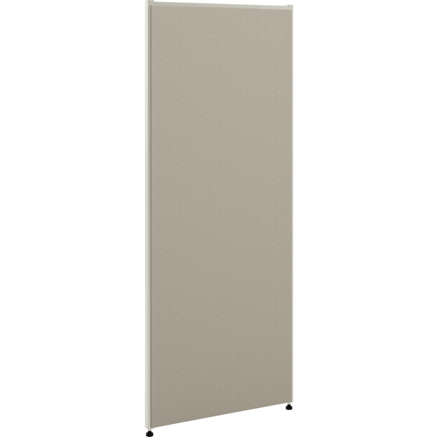 HON Verse HBV-P6030 Panel - 30" Width x 60" Height - Easy to Use, Upholstered, Durable, Leveling Glide, Glide - Metal, Plastic, Fabric - Light Gray, Gray - 1 Each