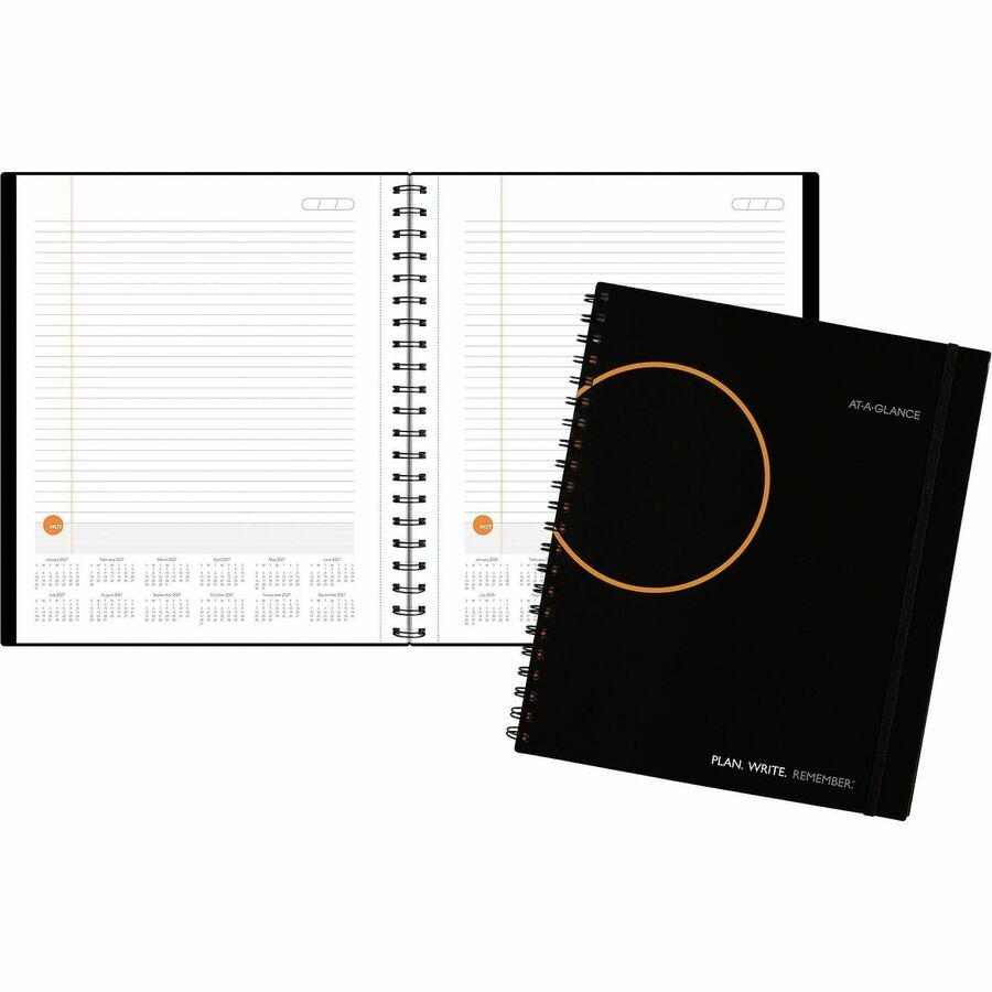 At-A-Glance Plan. Write. Remember. Undated Planning Notebook with Reference Calendars - Large - Julian Dates - Daily - 1 Year - January 2027 to December 2027 - 1 Day Single Page Layout - 8 1/2" x 11" Sheet Size - White Sheet - Wire Bound - Bungee Strap...