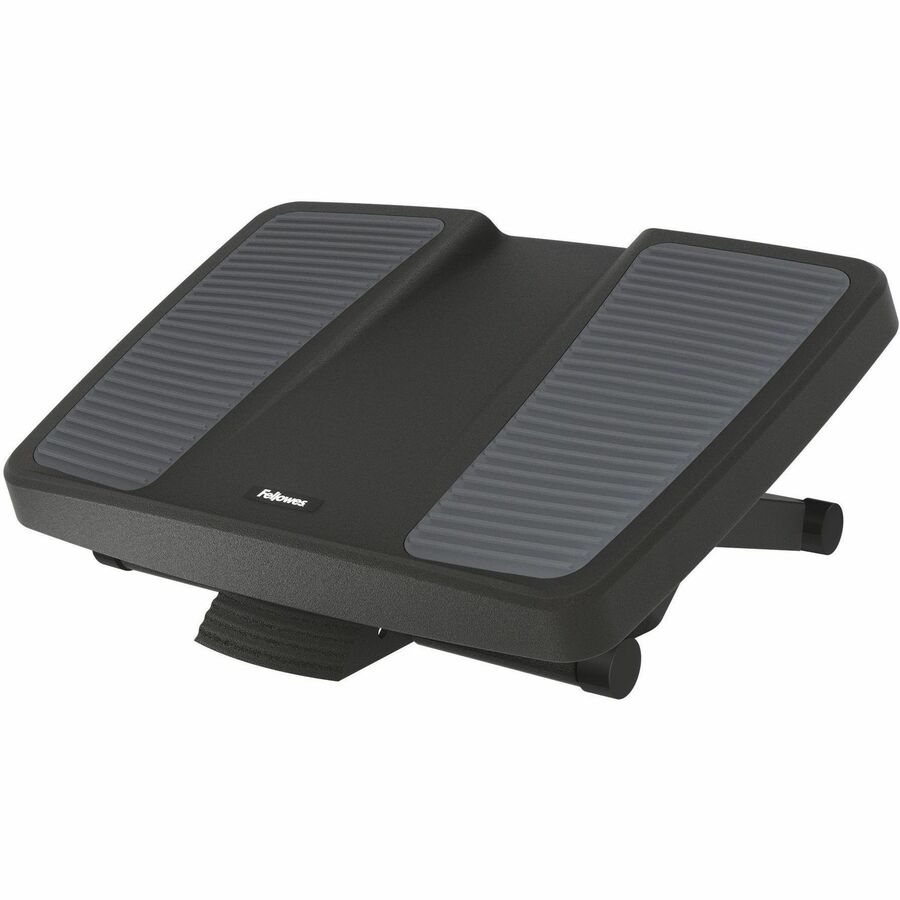 Fellowes Ultimate Foot Support - 25°, Tilt - Black, Gray - 1 Each