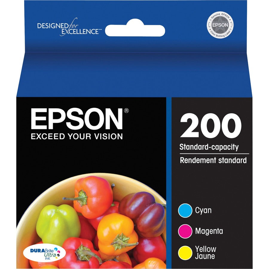 Epson DURABrite Ultra 200 Original Inkjet Ink Cartridge - Cyan, Magenta, Yellow - 1 Pack - Inkjet - Cyan, Magenta, Yellow - 1 Each