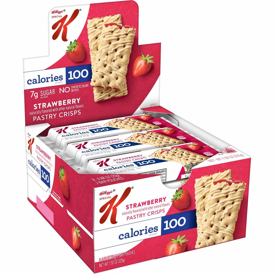 Special K Pastry Crisps: Strawberry - Vanilla, Strawberry - 0.88 oz Pouch - 1 Box