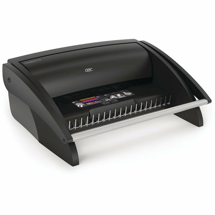 GBC CombBind C12 Binding Machine - CombBind - 225 Sheet(s) Bind - 12 Punch - A4, Letter - Black
