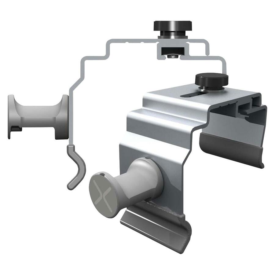 Ghent X-Hangers NEX021XHL Mounting Adapter for Markerboard - Gray - Anodized Aluminum - 1 Each