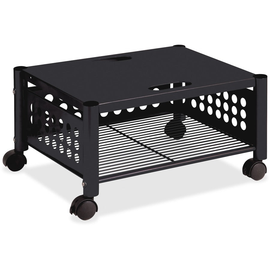 Vertiflex Underdesk Machine Stand - 90 lb Load Capacity - 1 x Shelf(ves) - 11.50" Height x 21.50" Width x 17.88" Depth - Floor - Steel - Black