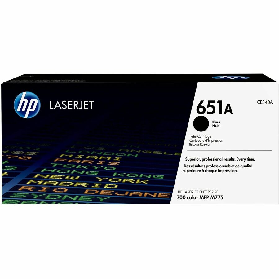 HP 651A (CE340A) Original Laser Toner Cartridge - Single Pack - Black - 1 Each - 13500 Pages