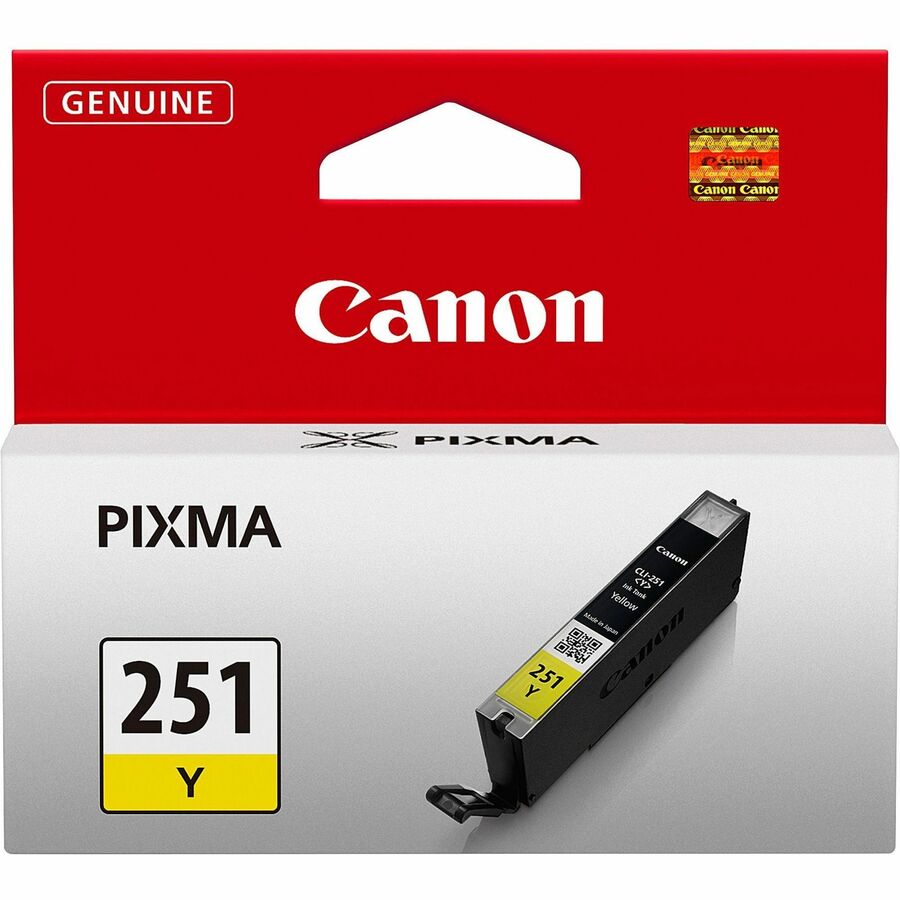 Canon CLI-251Y Original Inkjet Ink Cartridge - Yellow - 1 Each - Inkjet - Yellow - 1 Each