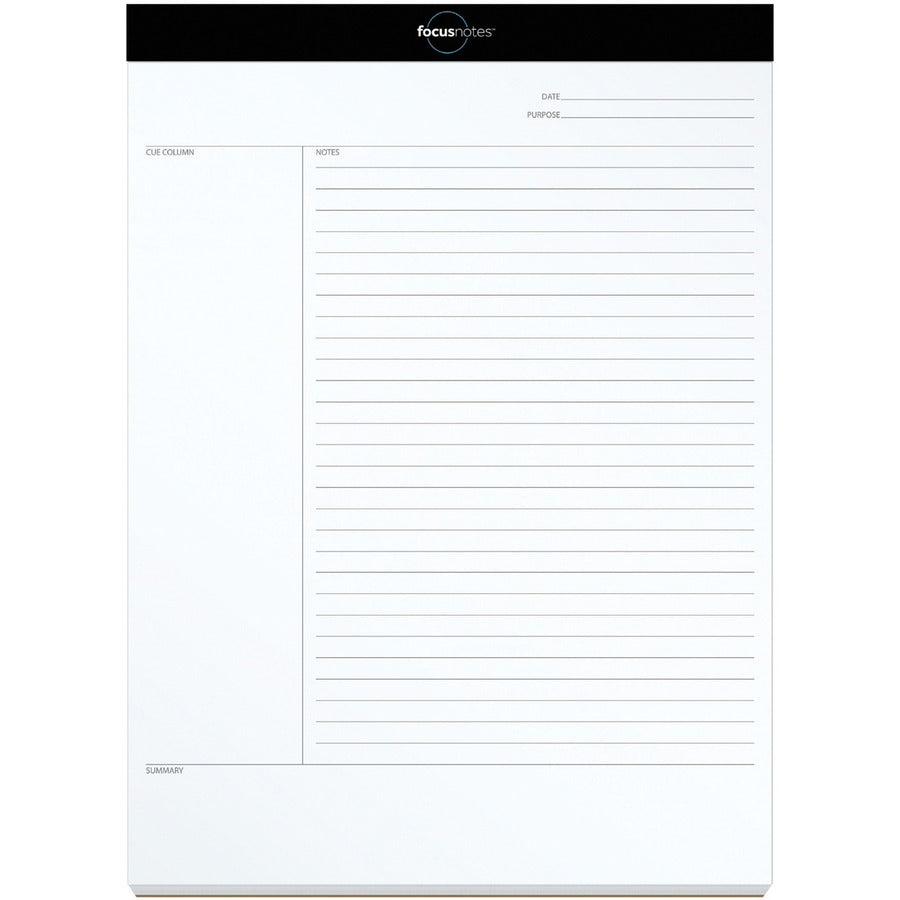 TOPS FocusNotes Legal Pad - Legal - 50 Sheets - Double Stitched - 16 lb Basis Weight - Legal - 8 1/2" x 11 3/4" Sheet Size - White Paper - Perforated - 1 Each