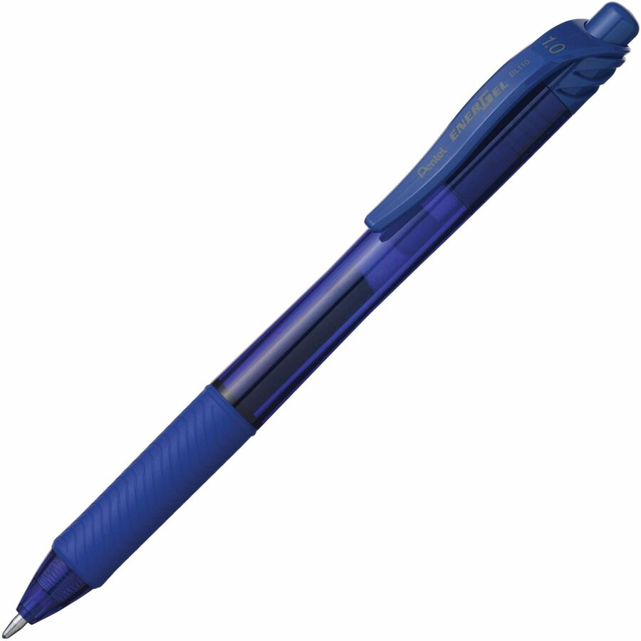 Pentel EnerGel-X Rollerball Pen - Refillable - Retractable - Blue Ink - Gel-based - Blue Barrel - Metal Tip - 12 / Dozen