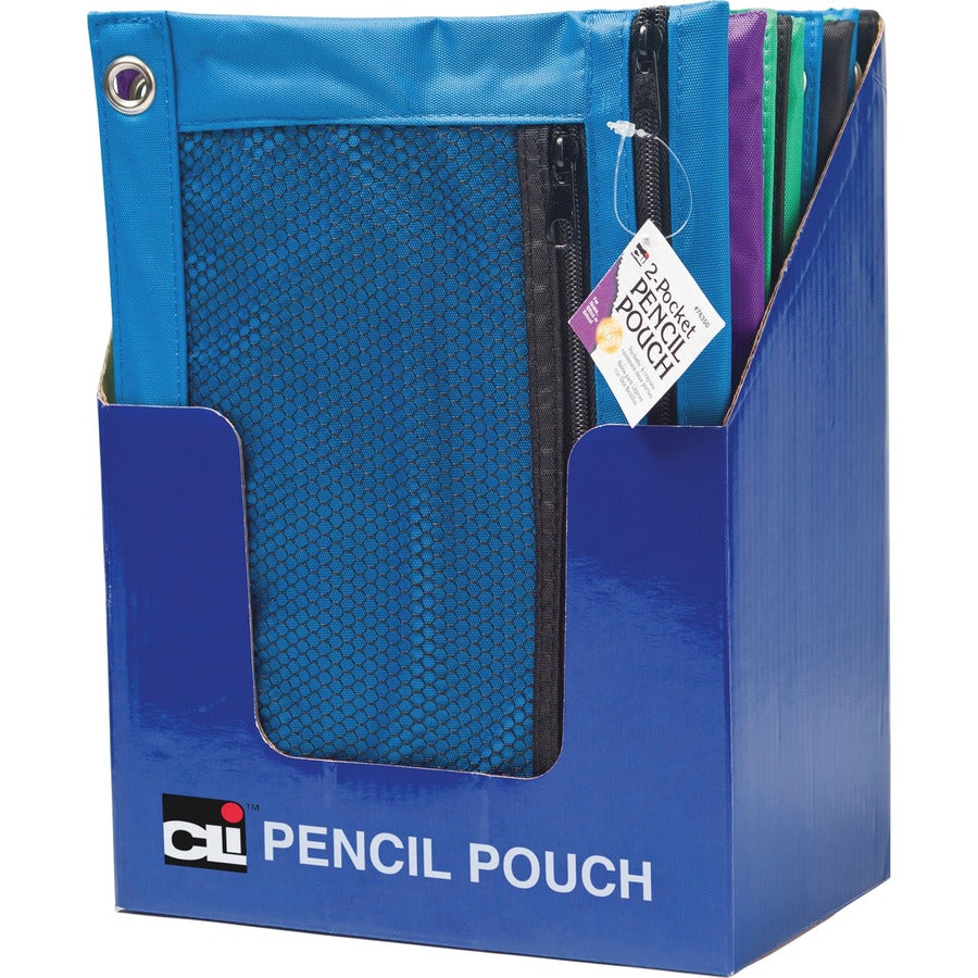 Charles Leonard Carrying Case (Pouch) Pencil, Ring Binder - Assorted - 7.6" Height x 10" Width x 0.1" Depth - 24 / Display Box