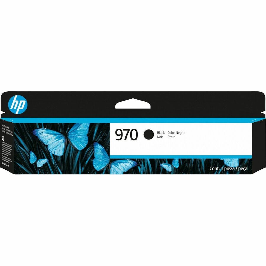 HP 970 (CN621AM) Original Standard Yield Inkjet Ink Cartridge - Single Pack - Black - 1 Each - 3000 Pages