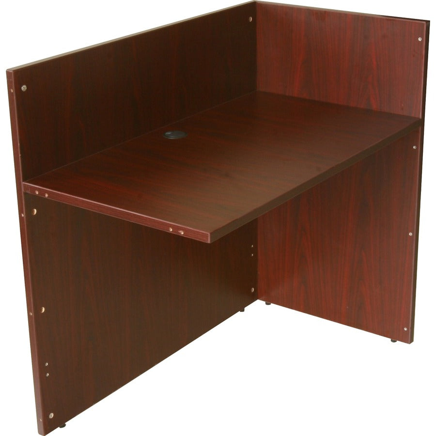 Boss Reception Return - Rectangle Top - 42" Table Top Width x 24" Table Top Depth - 29" Height x 42" Width x 24" Depth - Assembly Required - Mahogany - Wood - 1 Each
