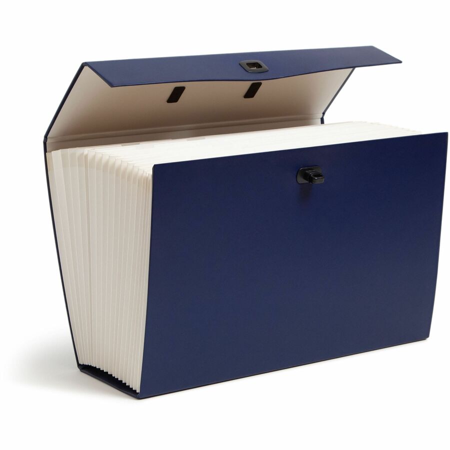 Smead Legal Expanding File - 8 1/2" x 14" - 19 Pocket - Blue, Green - 15% Recycled - 1 Each