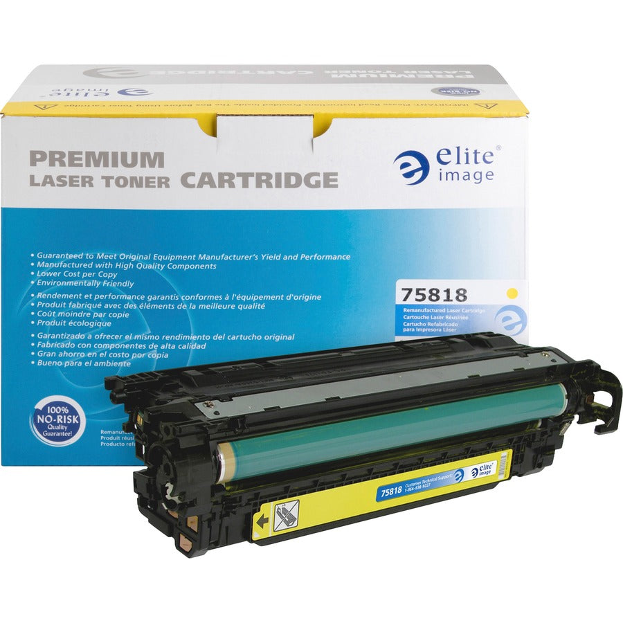 Elite Image Remanufactured Laser Toner Cartridge 507A (CE402A) - Yellow - 1 Each - 6000 Pages
