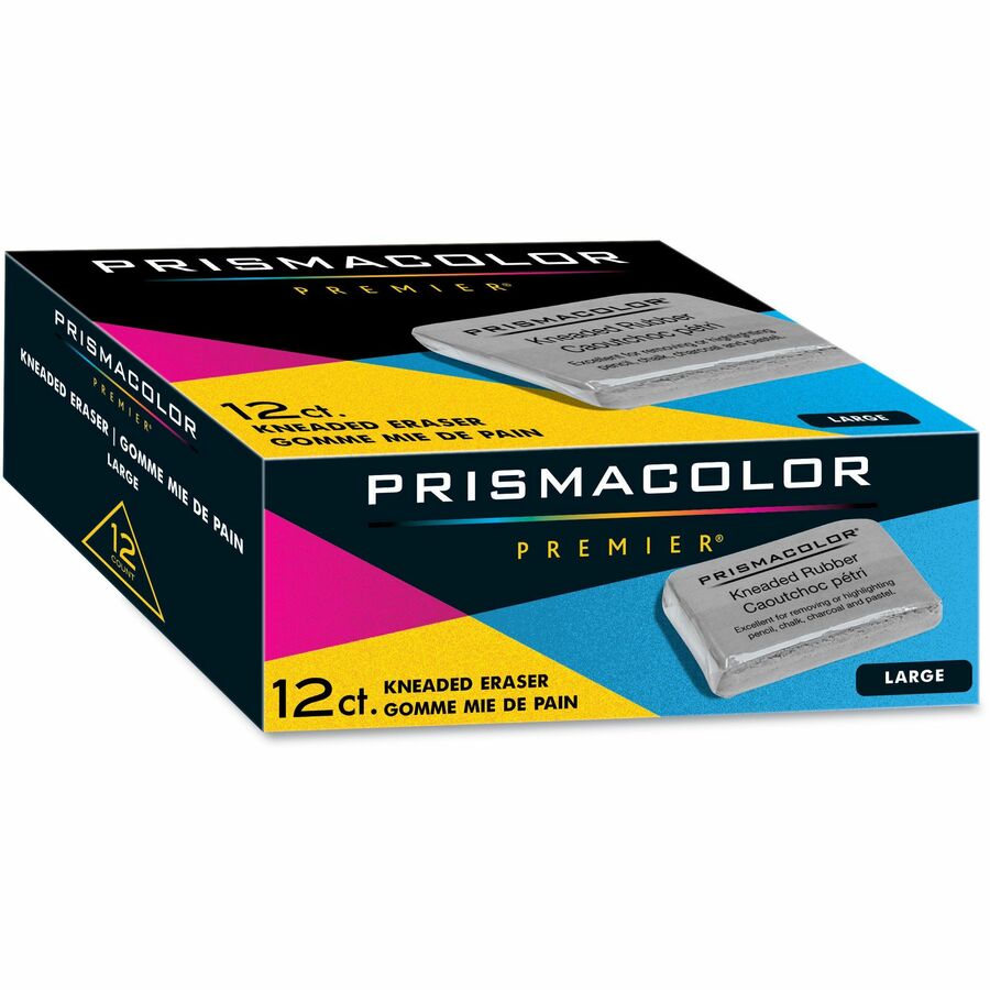Prismacolor Kneaded Rubber Eraser - Gray - Rubber - 12 / Dozen