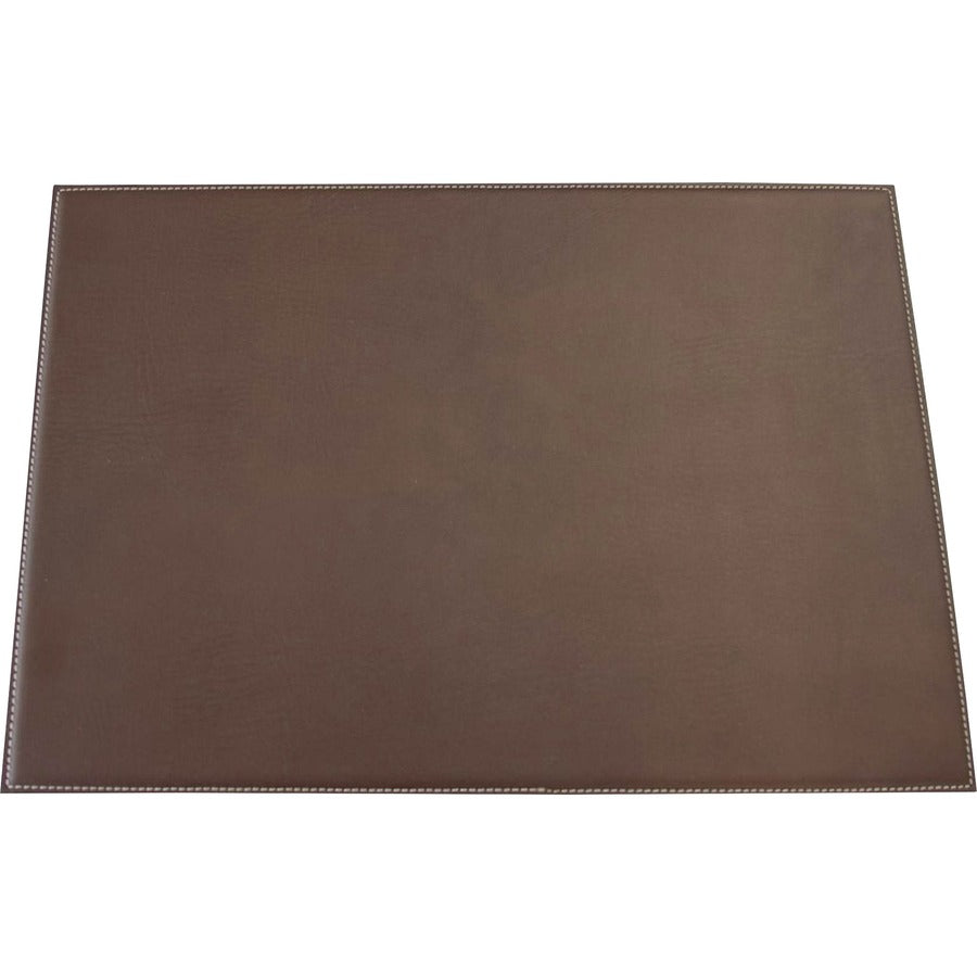 Dacasso Leatherette Square Corner Placemat - Home, Office, Conference Room - 17" Length x 12" Width - Rectangular - Synthetic Suede, Leatherette, Synthetic Leather - Brown - 1 Each