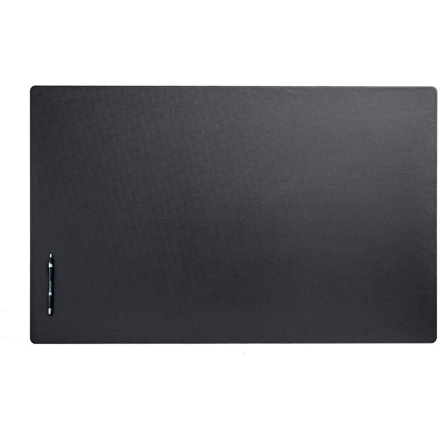 Dacasso Leatherette Desk Mat - Rectangular - 38" Width x 24" Depth - Felt Backing - Leatherette - Black