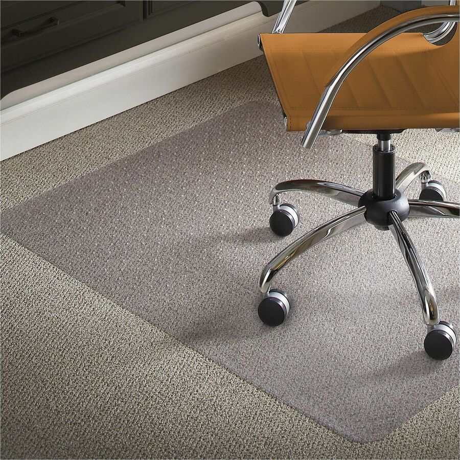 ES ROBBINS Natural Origins Rectangular Chair Mat - Pile Carpet - 60" Length x 46" Width - Rectangular - Vinyl - Clear - 1 Each