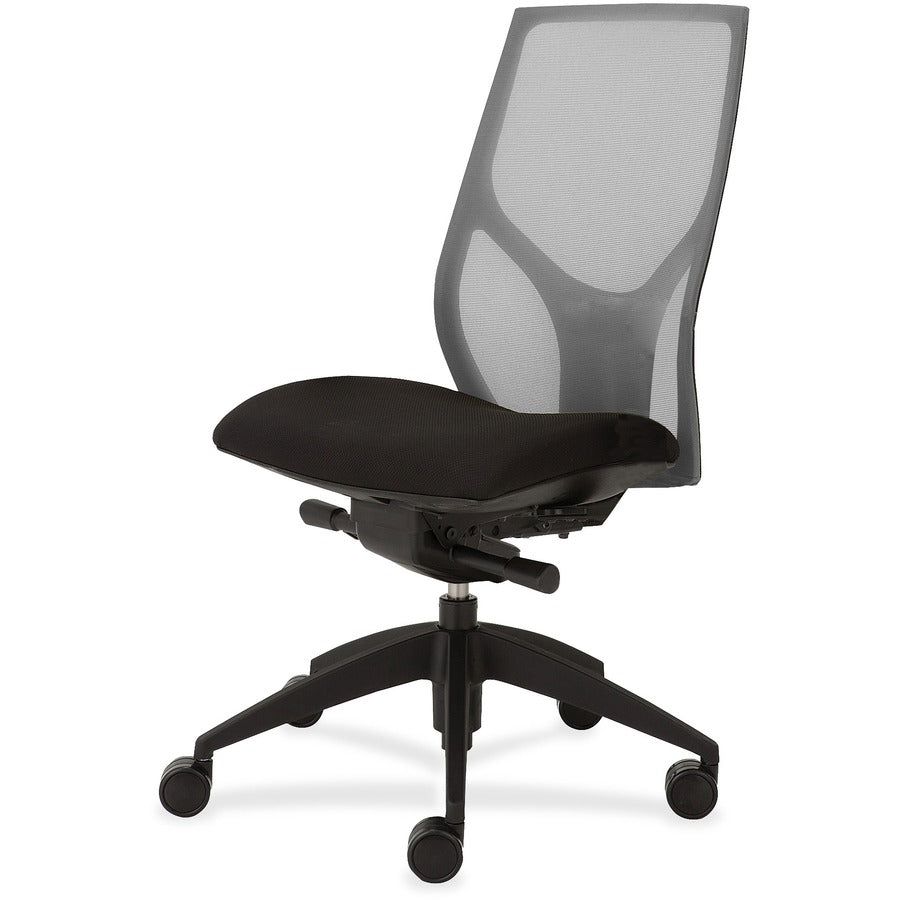 9 to 5 Seating Vault 1460 Armless Task Chair - Onyx Seat Color - Gray Back Color - 5-star Base - 1 Each