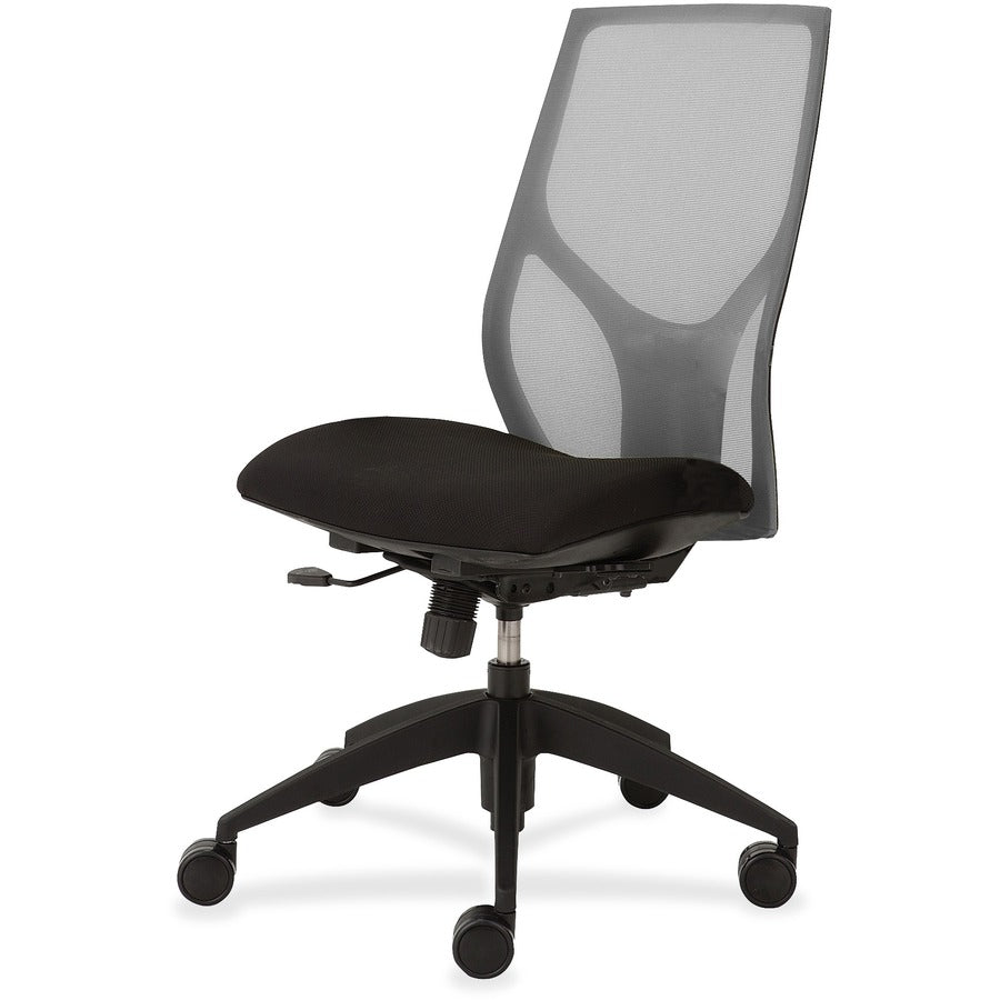 9 to 5 Seating Vault 1460 Armless Task Chair - Onyx Seat Color - Gray Back Color - 5-star Base - 1 Each