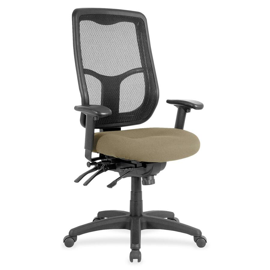 Eurotech Apollo High Back Multi-funtion Task Chair - Latte Seat Color - Fabric Seat Material - 5-star Base - Expo Latte - 1 Each