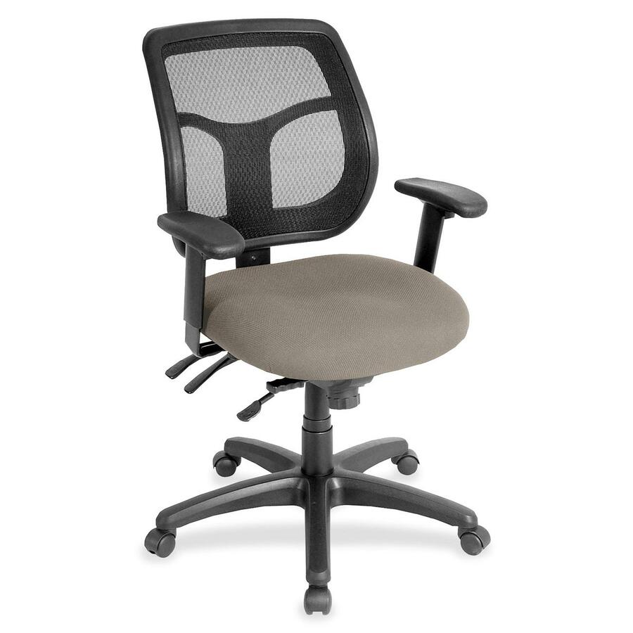Eurotech Apollo Task Chair - Fossil Seat Color - Fabric Seat Material - 5-star Base - Insight Fossil - 1 Each