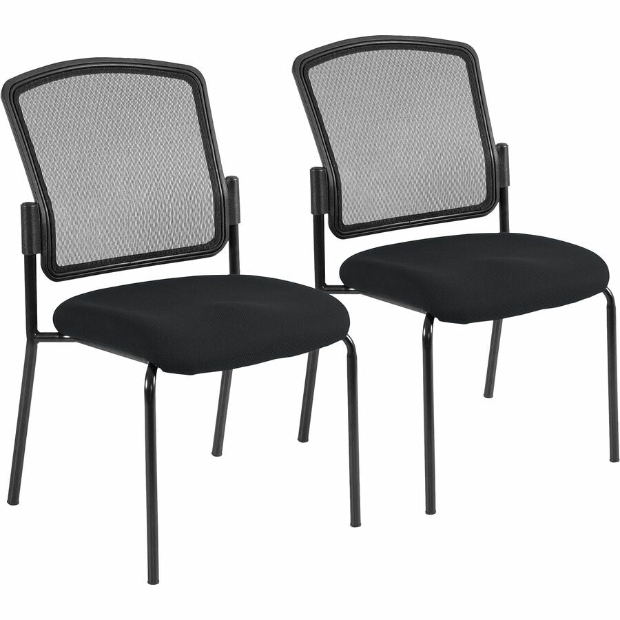 Eurotech Dakota 2 7014 Guest Chair - Ebony Seat Color - Fabric Seat Material - Steel Frame Material - Four-legged Base - Insight Ebony - 2 / Carton