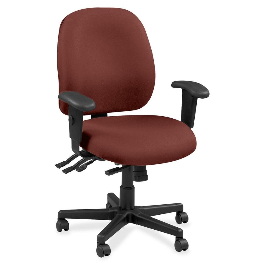 Eurotech 4x4 49802A Task Chair - Cordovan Seat Color - Leather Seat Material - Cordovan Back Color - Leather Back Material - 5-star Base - Canyon Cordovan - 1 Each