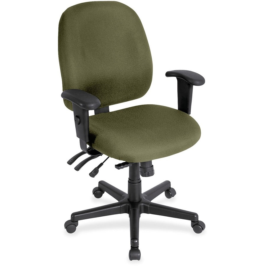 Eurotech 4x4 498SL Task Chair - Leaf Seat Color - Fabric Seat Material - Leaf Back Color - Fabric Back Material - 5-star Base - Expo Leaf - 1 Each