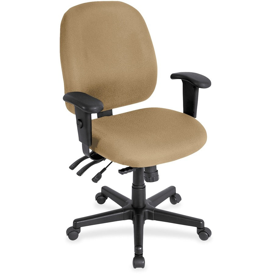 Eurotech 4x4 Task Chair - Beige Seat Color - Fabric Seat Material - Beige Back Color - Fabric Back Material - Black Frame Color - 5-star Base - Perfection Beige - 1 Each