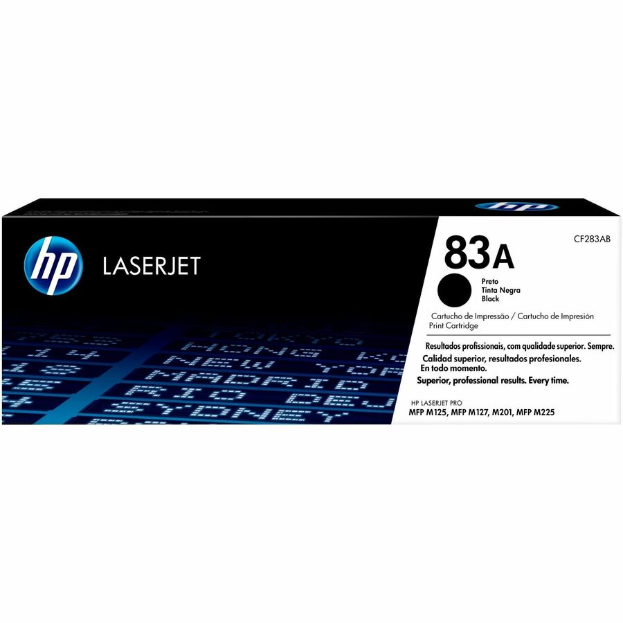HP 83A (CF283A) Original Laser Toner Cartridge - Single Pack - Black - 1 Each - 1500 Pages