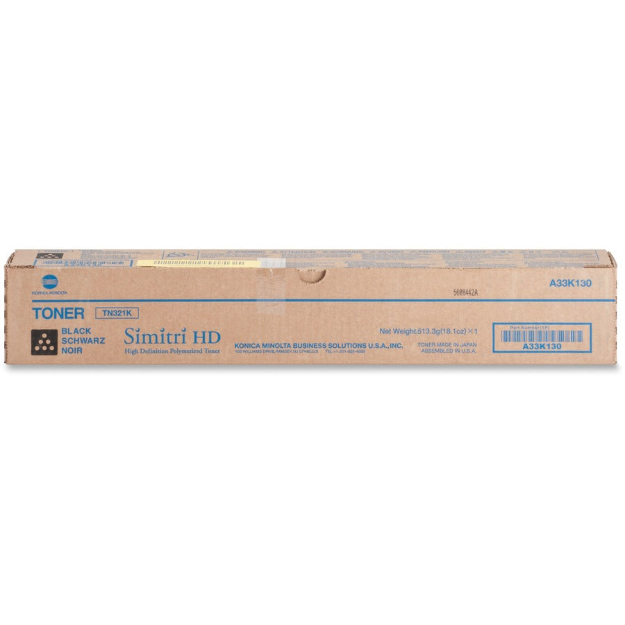 Konica Minolta Original Laser Toner Cartridge - Black - 1 Each - 27000 Pages