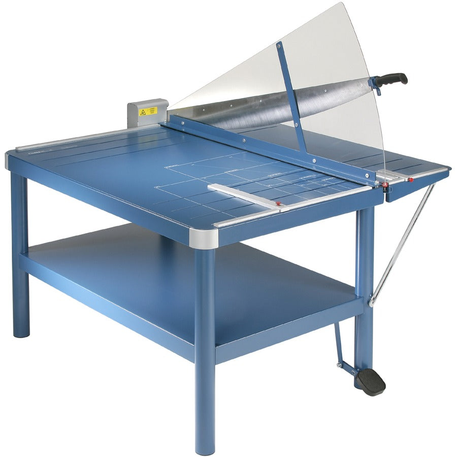 Dahle 585 Large-Format Premium Guillotine Trimmer - 30 Sheet Cutting Capacity - 43" Cutting Length - 49" Height x 46" Length - Self-sharpening, Sturdy, Safety Guard, Protective Acrylic Shield, Manual Paper Clamp, Adjustable Alignment Guide, Screened Gu...