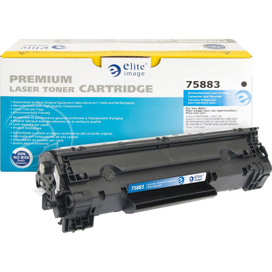 Elite Image Remanufactured Laser Toner Cartridge 128 - Black - 1 Each - 2100