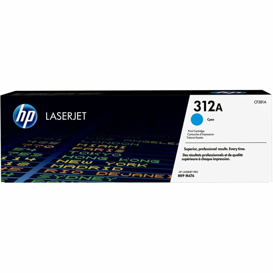HP 312A (CF381A) Original Laser Toner Cartridge - Single Pack - Cyan - 1 Each - 2700 Pages
