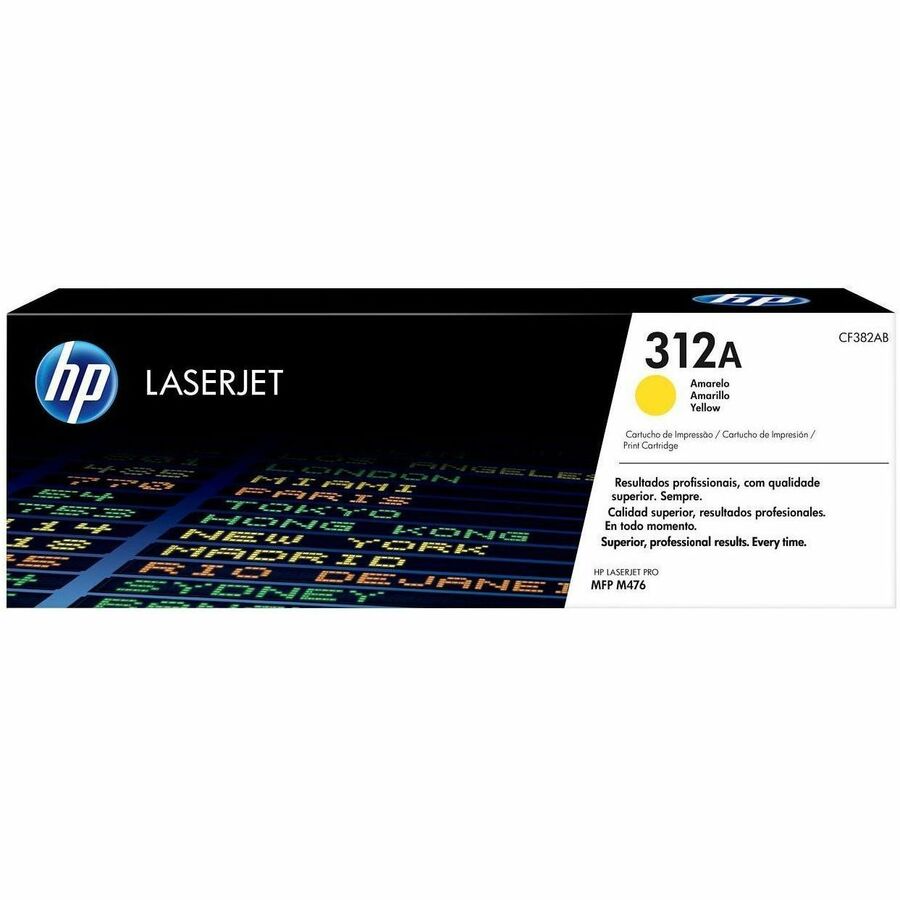 HP 312A (CF382A) Original Laser Toner Cartridge - Single Pack - Yellow - 1 Each - 2700 Pages