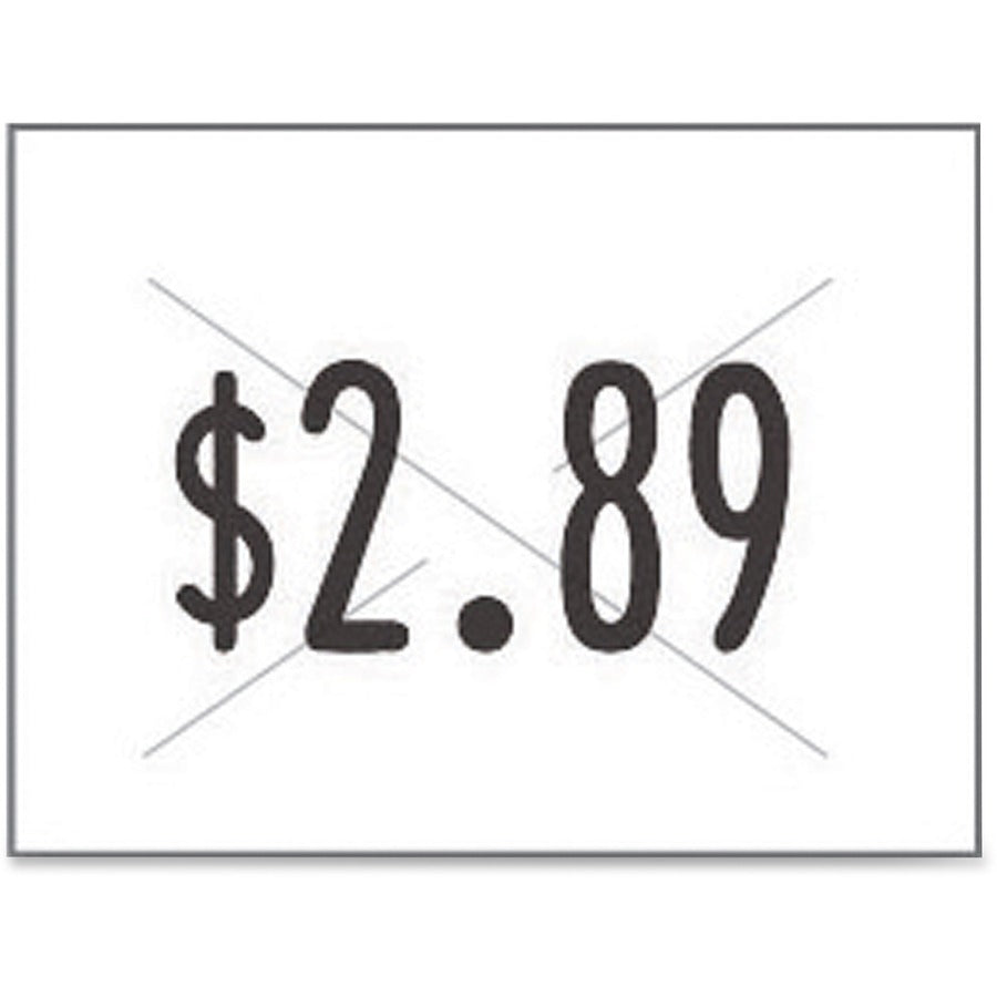 Consolidated Stamp Garvey Labeler 2-line Label Rolls - 5/8" Width x 13/16" Length - Rectangle - White - Paper - 1000 / Roll - 3 / Pack