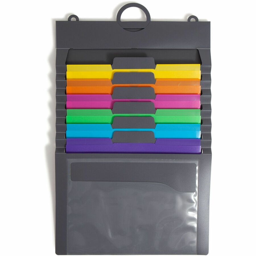 Smead Cascading Wall Organizer - 6 Pocket(s) - 10.62" Height x 14.25" Width - Durable, Tear Proof, Acid-free, Moisture Resistant - Gray - Polypropylene - 1 Each