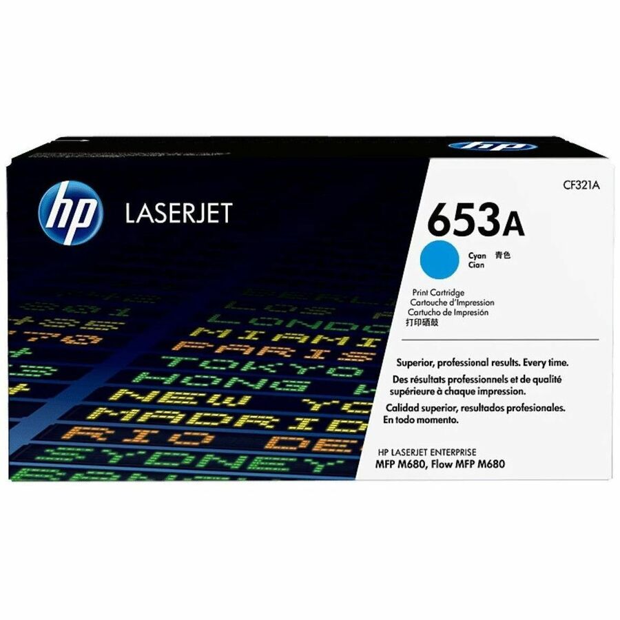 HP 653A (CF321A) Original Laser Toner Cartridge - Single Pack - Cyan - 1 Each - 16500 Pages