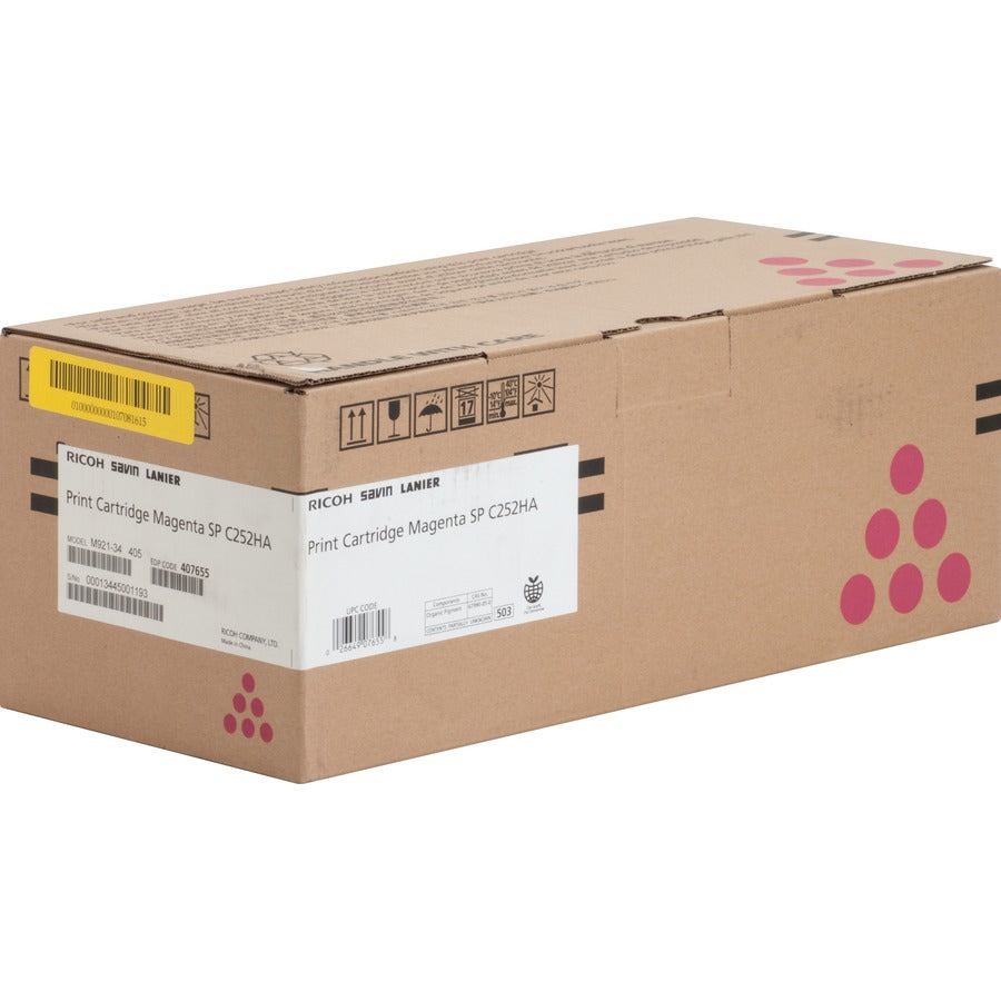 Ricoh SP C252HA Original Laser Toner Cartridge - Magenta - 1 Each - 6000 Pages