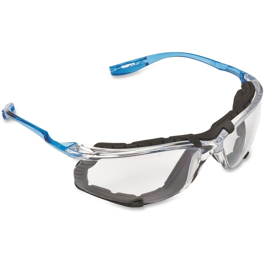 3M Virtua CCS with Foam Gasket - Ultraviolet Protection - Blue - Clear Lens - Comfortable, Wraparound Lens, Lightweight, Corded, Anti-fog - 1 Each