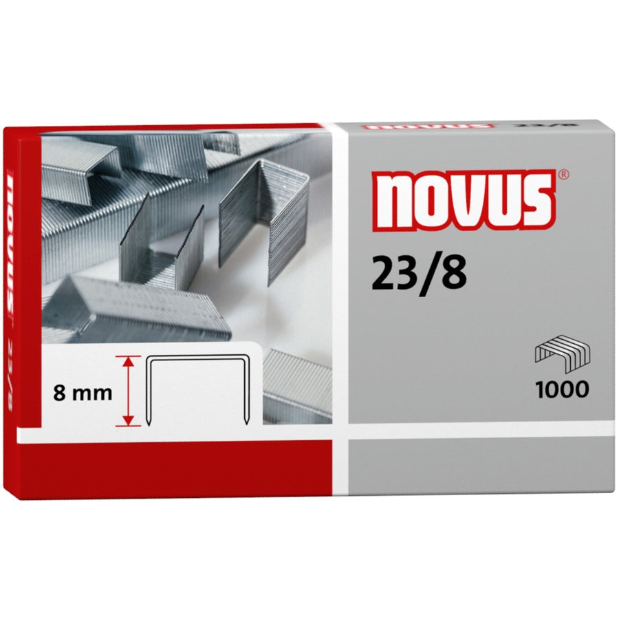 Novus 23/8 Super Heavy Duty Staples - 5/16" Leg - Silver - Steel - 1000 / Carton