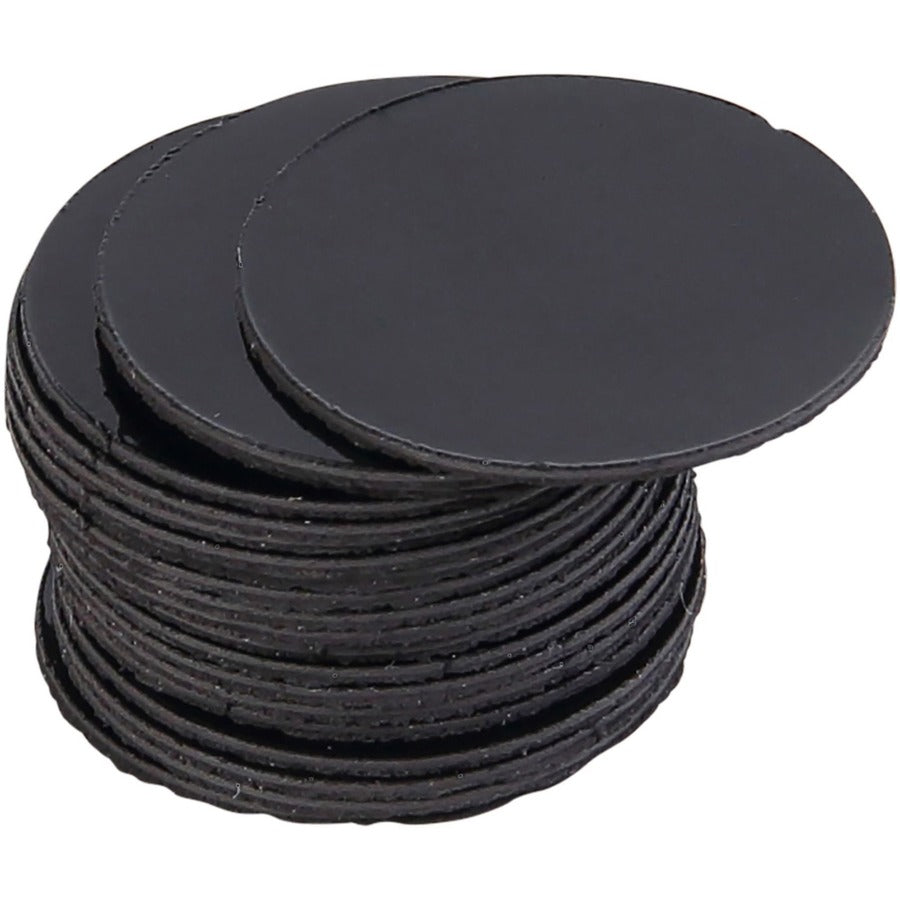 MasterVision Magnetic Color Coding Dots - 3/4" Diameter - Round - Black - Vinyl - 20 / Pack
