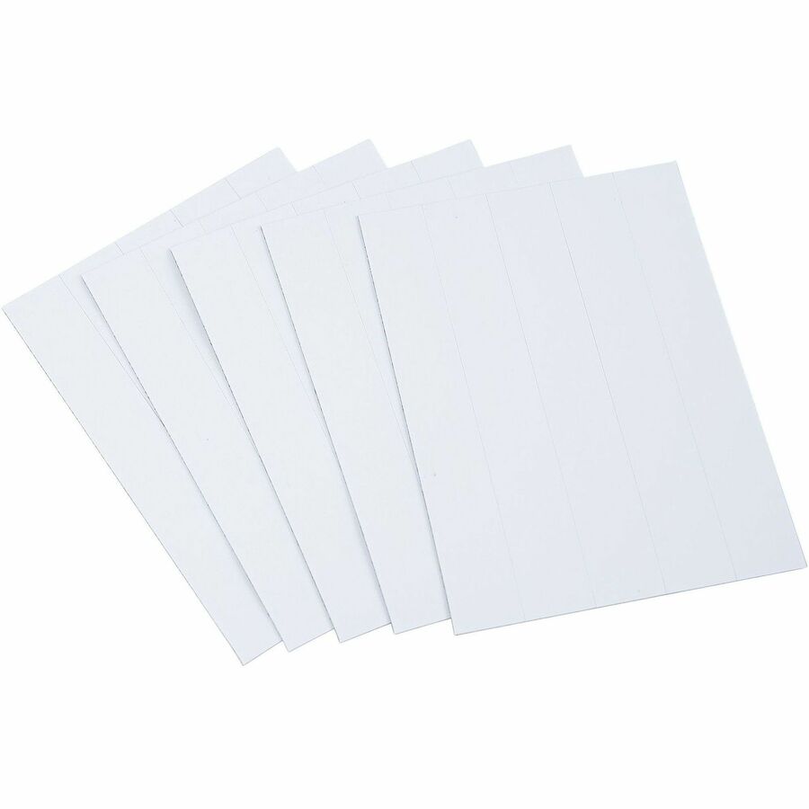 MasterVision 6" Magnetic Dry Erase Strips - 0.88" Length x 6" Width - White - For Board, Color Coding - 1 Pack